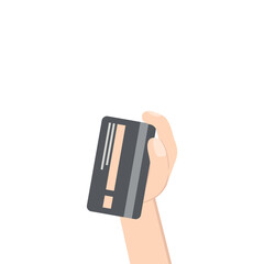 Hand Holding Credit Card Pay Bill