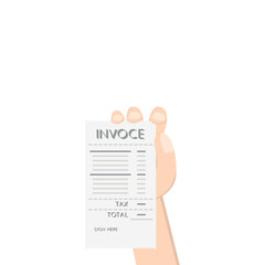 Hand Holding Invoice Billing Document