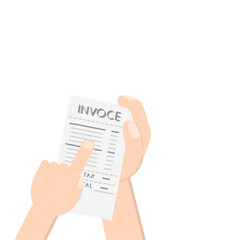 Hand Holding Invoice Billing Document