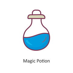 Magic Potion vector filled outline Icon Design illustration. Gaming Symbol on White background EPS 10 File