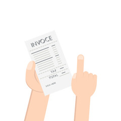 Hand Holding Invoice Billing Document