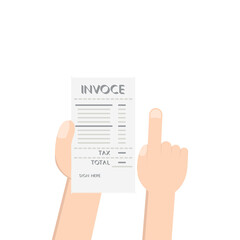 Hand Holding Invoice Billing Document