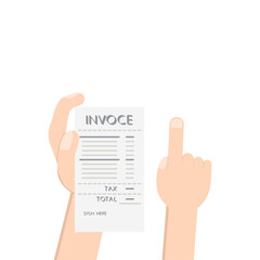 Hand Holding Invoice Billing Document