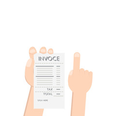 Hand Holding Invoice Billing Document