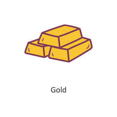Gold vector filled outline Icon Design illustration. Gaming Symbol on White background EPS 10 File