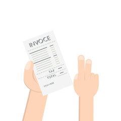 Hand Holding Invoice Billing Document