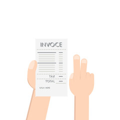 Hand Holding Invoice Billing Document