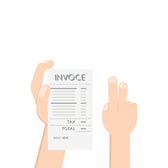 Hand Holding Invoice Billing Document