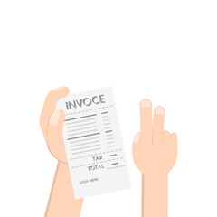 Hand Holding Invoice Billing Document