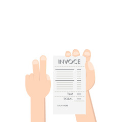Hand Holding Invoice Billing Document