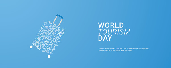 World tourism day travel 3d concept design © creative shark