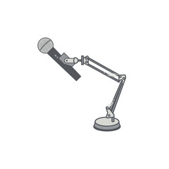 Tripod Using Microphone Podcast Day Setup