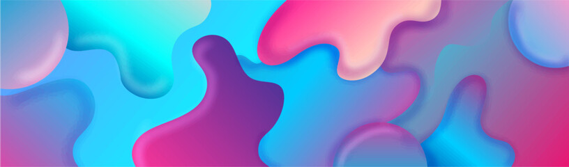 abstract colorful gradient liquid wave background vector illustration
