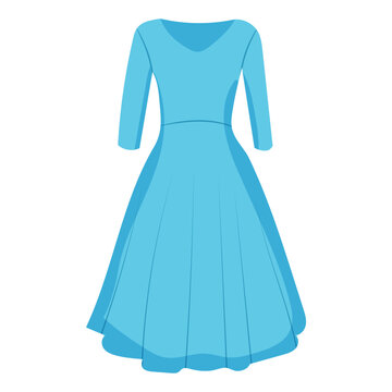 light blue dress simple design clip art preview