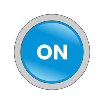 On glossy blue button transparant PNG image.