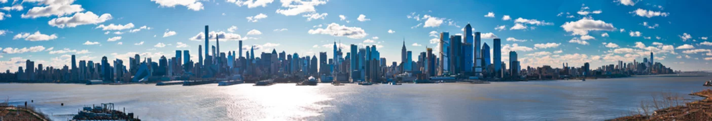Fototapeten Megapanorama of New York City skyline and Hudson river view © xbrchx
