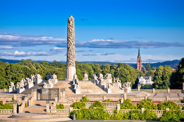 The Vigeland Park in Oslo scenic view - 529626801