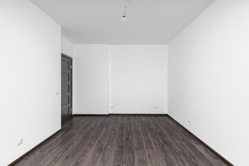 Empty white room without decoration and renovation