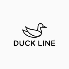 Duck logo vector illustration design template