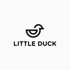little duck logo design vector illustration