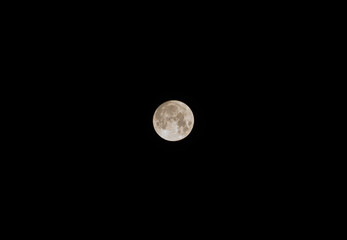 Mond Fotografie mit Schwarzen Himmel