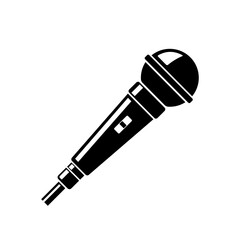 Microphone Vector Icon Illustration Silhouette