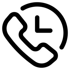 time call line icon