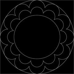 Vector line flowers square for footage background wallpaper and seamless artwork illustration texture of art graphic design isolated flat trendy design for fabric cotton beautiful pattern colorful