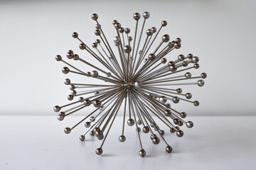 Mid-century modern atomic decorative metal accessory