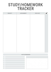 Study Homework Tracker