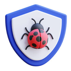 3D rendering antivirus icon illustration