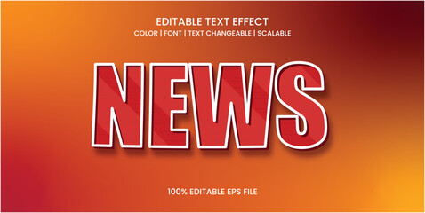 braking news red text effect template