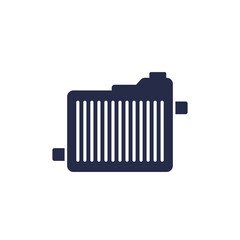 car radiator icon on white