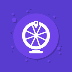 roulette, fortune wheel icon, vector art