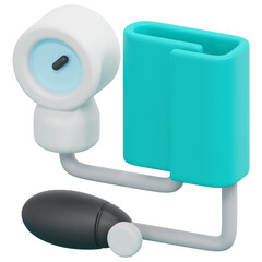 blood pressure 3d render icon illustration