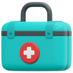 first aid kit 3d render icon illustration