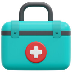 first aid kit 3d render icon illustration