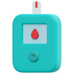 glucose meter 3d render icon illustration
