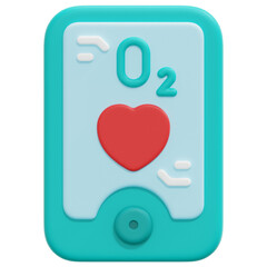 pulse oximeter 3d render icon illustration