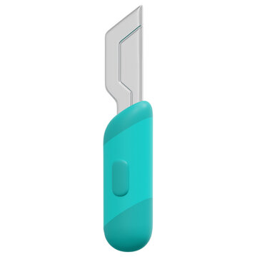 scalpel 3d render icon illustration