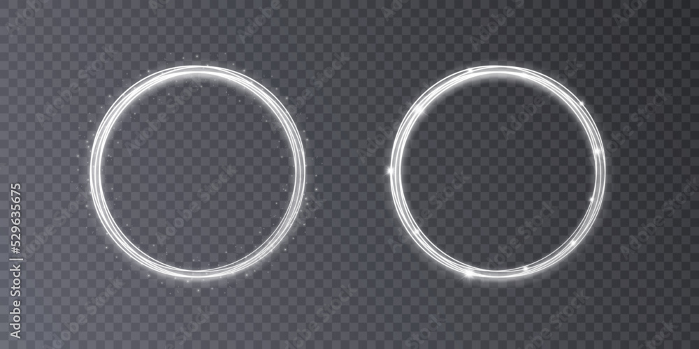 Poster light gold circle. round golden line light effect. glowing golden circle with neon effect. png. eps 