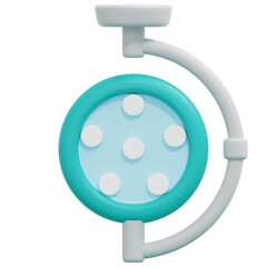 surgery lamp 3d render icon illustration