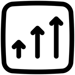 up arrows line icon