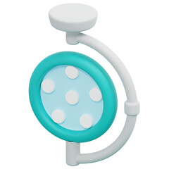 surgery lamp 3d render icon illustration