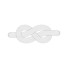 Rope knot. Rope knots symbols outline vector illustration. Part of est.
