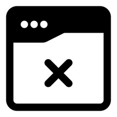 Obraz premium error glyph icon