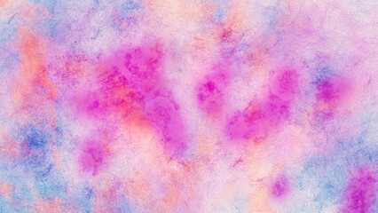 Colorful bright romantic aquarelle painted pink watercolor canvas design. Pastel pink abstract painted watercolor aquarelle paper texture.