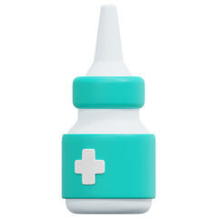 nasal spray 3d render icon illustration