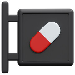 sign 3d render icon illustration