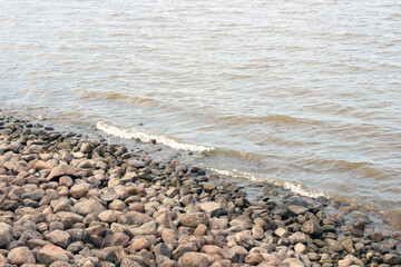rocky coast on the shore of the Gulf of Finland